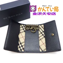 BURBERRY バーバリー　5連キーケース　ブラック 黒　内側チェック　レザー　牛革　箱つき　日本製　西川ライセンス　未使用　A26-1361　久安店のサムネイル