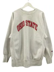 チャンピオン CHAMPION 90s 刺繍タグ リバースウィーブ スウェット OHIO オハイオ大学 プリント XL グレー ヴィンテージ トレーナーのサムネイル