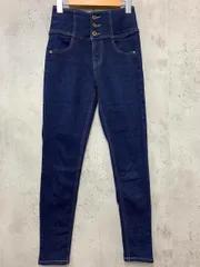 Heather ヘザー ハイウエスト ヘザーISKOスキニー デニムパンツ sizeM/ネイビー ■■ レディース