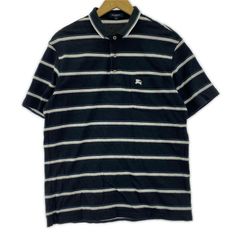 Burberry ポロシャツ ボーダー y2k グランジ archive 平成 - メルカリ