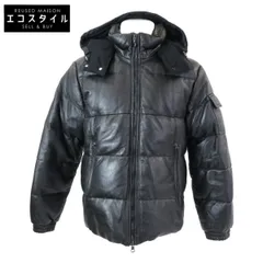 MONCLER モンクレール 茶タグ レザー フーデッド ダウン Oのサムネイル