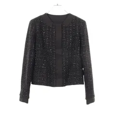 エンポリオ・アルマーニ Emporio Armani ノーカラージャケット ツイード EW001713 AF14268 ブラック その他 ジャケット レディース 未使用のサムネイル