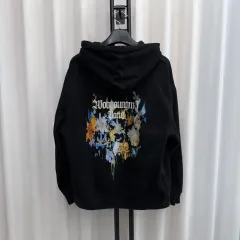 48 ウーヨンミ(WOOYOUNGMI) マルチ フラワー フーディー Tシャツ ブラックのサムネイル