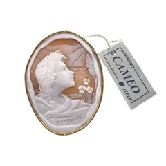 エスポジート作　CAMEO BAMBINO ITALY　K18　シェルカメオ　ブローチ　ペンダントトップ　ESPOSITのサムネイル
