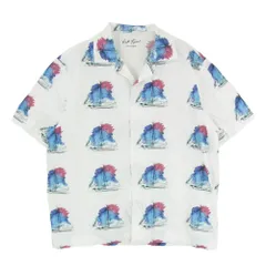 ニック・ターナー Nick Turner Ron Herman ロンハーマン for Ron Herman ロンハーマン別注 Open Collar Shirt オープンカラー 半袖 シャツ ホワイト系 S【中古】 ニック・ターナー Nick Turner Ron Herman ロンハーマン for Ron