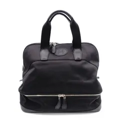 HERMES エルメス サックドゥゴルフ ハンドバッグ レザー/トワルシェブロン ブラック レディース メンズのサムネイル