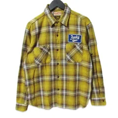 SUGAR CANE × JUNKY CLASSICS シュガーケーン 長袖ネルシャツ SC28957JKP 別注 TWILL CHECK WORK SHIRT イエロー M 27114041のサムネイル