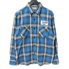 SUGAR CANE × JUNKY CLASSICS シュガーケーン 長袖ネルシャツ SC28957JKP 別注 TWILL CHECK WORK SHIRT ワークシャツ ブルー M 27114042のサムネイル