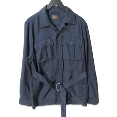 美品 BEAMS PLUS ビームスプラス ミリタリー トロピカル ジャケット 11-18-4452-139 サファリジャケット ネイビー L 27114051のサムネイル