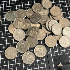 古銭】イギリス 5ペンス硬貨 約113gまとめ売り 王冠アザミ紋章デザイン