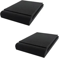 ideastore スピーカースタンド 防振 卓上 台 ボード 2個セット (ブラック,  27x14x4cm)のサムネイル