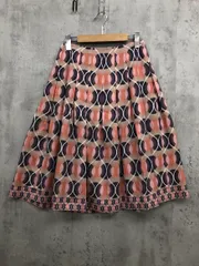 L'EQUIPE YOSHIE INABA レキップヨシエイナバ 日本製 ギャザープリーツ 幾何学柄 プリーツ スカート size38/ベージュ系 ■◇ レディースのサムネイル