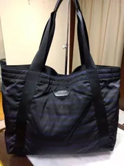 M20　PELLE MORBIDA　ペッレモルビダ　ONDA　トートバッグ　大容量　リモンタナイロン　黒×紺　ユニセックスのサムネイル