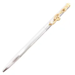 ミキモト MIKIMOTO ボールペン 音符モチーフ パール装飾 真珠 ストライプ彫刻 筆記用具 /SD ■GY18のサムネイル