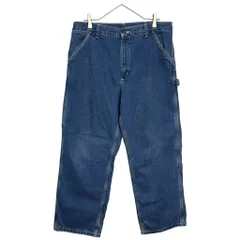 90年代 USA製 Carhartt カーハート デニム ペインターパンツ ブルー(メンズ W36 L30)中古 古着 Y4354のサムネイル
