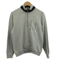 マンシングウェア MUNSINGWEAR ハーフジップトレーナー  M グレー 黒 ブラック ハーフジップ リブ編み 長袖 /SH ■GY99のサムネイル