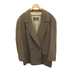 トラサルディ TRUSSARDI テーラードコート 上着 アウター ウール M 茶 ブラウン ダブルブレスト 長袖 ラペルカラー /YU ■GY99のサムネイル