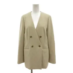 グリーンレーベルリラクシング ユナイテッドアローズ green label relaxing ダブルブレストジャケット Vネック ベージュ 長袖 無地 /SC ■ECG006のサムネイル