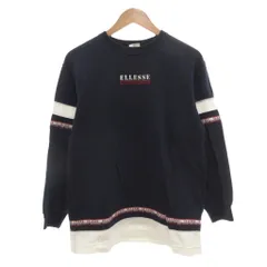 エレッセ ellesse スウェット L 紺 ネイビー ロゴ 長袖 レイヤード風 /SC ■ECF006のサムネイル