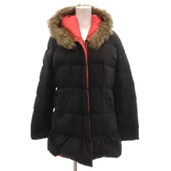 セシルマクビー CECIL McBEE 美品 ダウンジャケット パーカー M フェイクファー付き ポケット付き 黒 ブラック ピンク /KB ■ECF006のサムネイル