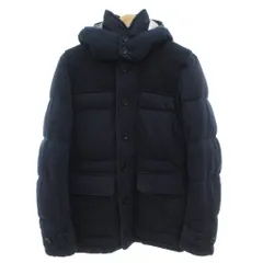 フレッドペリー FRED PERRY ダウンジャケット S 紺 ネイビー フード ボタン /SC ■ECG006のサムネイル