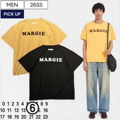 【定価56,100円(税込)】MM6 Maison Margiela エムエムシックス メゾンの哲学を継承したヴィンテージコットンと温かみを感じさせるフロッキーロゴ！「MARGIE」フロッキーロゴクルーネックTシャツ ティ  インナー 半袖SH2GC0040Mのサムネイル