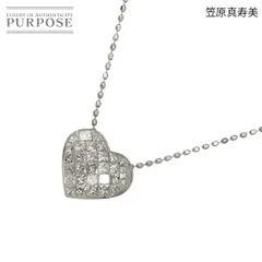 笠原真寿美 Masumi Kasahara ハート ダイヤ ネックレス 45cm K18 WG ホワイトゴールド 750 Diamond Necklace 90320916のサムネイル