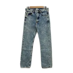 BALENCIAGA(バレンシアガ) ジーンズ サイズ26 S レディース美品  - 583243 TEW36 ネイビー フルレングス/ブリーチ加工/ボタンフライのサムネイル