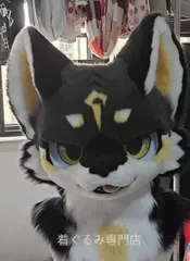狼　犬　猫　着ぐるみ ヘッド全頭　ヘッド ケモノ ファースーツ ぬいぐるみ コスプレ コスチューム Kurumi 一点物 C977のサムネイル