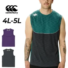 カンタベリー ノースリーブシャツ 4L 5L メンズ 大きいサイズ canterbury S/S ワークアウトスリーブレス 吸汗速乾 通気 ビッグサイズ 袖なし トップス タンクトップ ラグビーウェア 男性 トレーニング スポーツウェア  /RTM32614Bのサムネイル