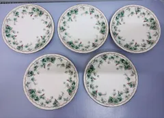 【未使用長期保管品】NARUMI 14cmケーキ皿 5枚セット　ナルミのサムネイル
