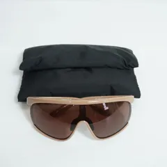 極美品 UNIQLO C ユニクロ シー シールド サングラス アイウェア フレーム 361-485008 茶系 3968Q★2のサムネイル