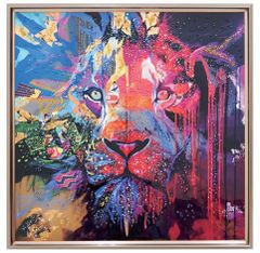 原画 狼 動物画 絵画 アクリル画 現代アート 細密画 手描き 一点物