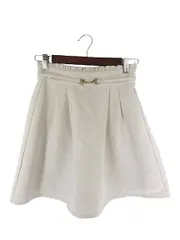 マジェスティックレゴン MAJESTIC LEGON パンツ スカート キュロット ハーフ ショート フレア ゴムウエスト 裏地 装飾 無地 アイボリー サイズM QQQのサムネイル
