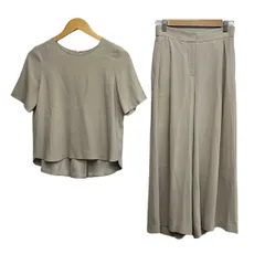 theory luxe(セオリーリュクス) レディースパンツセットアップ レディース - グレーベージュ クルーネック/半袖/ウエストゴムのサムネイル