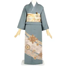 礼装用　色留袖　三つ紋　比翼仕立て　 華文・波文　着物単品　【結婚式、披露宴などの祝い事に】旧レンタル商品のサムネイル