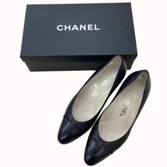 美品】シャネル CHANEL ココマーク エナメル フラットシューズ 黒 7
