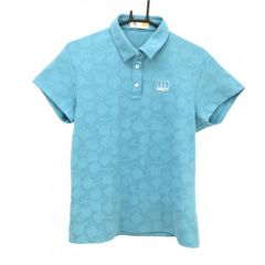 Munsingwear 半袖モックネックシャツ 総柄 ライトブルー Munsingwear 半袖モックネックシャツ 総柄 ライトブルー - メルカリ