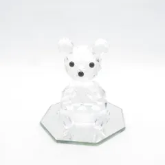 美品 SWAROVSKI スワロフスキー クリスベア フィギュリン クリスタル クマ 置物 ガラスオブジェ インテリア 雑貨 SU14523A1 のサムネイル