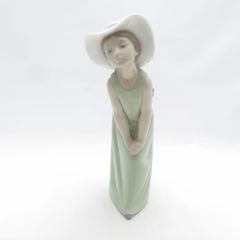 希少廃盤品【美品】リヤドロ 5217 小鳥と話す少女 フィギュリン 陶器