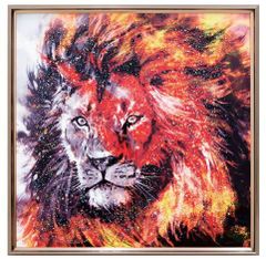 絵画　アクリル絵　キャンバス　額縁 画材　動物　ライオン　原画 絵画 アクリル絵 キャンバス 額縁 画材 動物 ライオン 原画 - メルカリ
