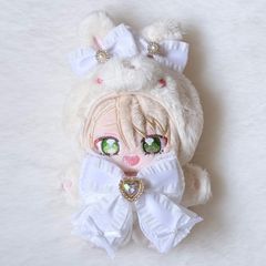にじぱぺっと ぬい服 着ぐるみ 猫 10cm ピンク 白 リボン 匿名配送