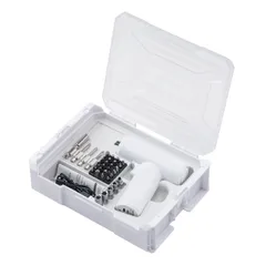 R★サンワダイレクト 電動ドライバー USB-C充電式 収納ケース付き 26-in-1 ビット 26種類 LEDライト付き コードレス 軽量 小型 ホワイト 800-TK055W 94151b9b