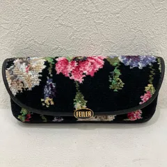 2724　良品　FEILER フェイラー　シュニール織り　メガネケース　花柄　眼鏡のサムネイル