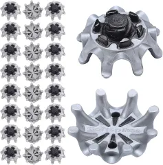 24個セット 交換用ゴルフシューズ スパイク鋲 交換用ソフトスパイク鋲 対応 スパイク 滑り止め、取り外しやすい セン(中心に穴がない)のサムネイル