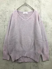 SLOBE IENA スローブイエナ 19080912390040 フォックス スーパーファインメリノウール プルオーバー ニット セーター 薄紫 ◆■ レディースのサムネイル