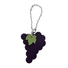 美品 可愛い エルメス フルーツチャーム ぶどう キーリング