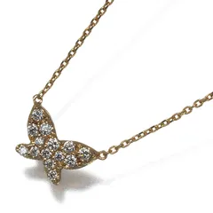アヴァロン ネックレス ダイヤ ダイヤモンド 0.15ct バタフライ アニマル K18YG #184536 限界値下げ品のサムネイル
