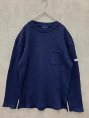 TRANS CONTINENTS トランスコンチネンツ HR-17-37 ワッフル サーマル クルーネック 長袖 Tシャツ sizeM/紺 ■■ メンズのサムネイル