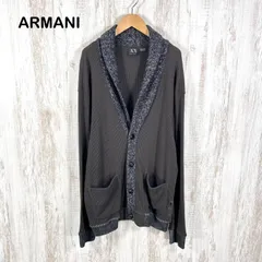 ARMANI EXCHANGE アルマーニエクスチェンジ くるみボタン ショールカラー ロングカーディガン グレーのサムネイル